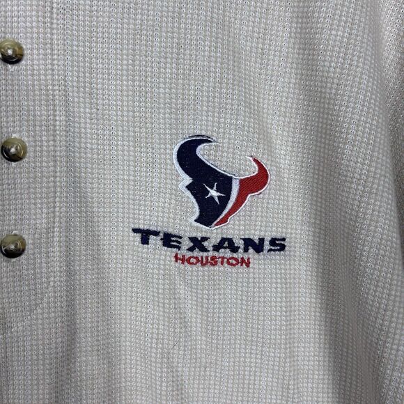 VTG Y2K Dynasty Men’s Houston Texans Navy and Cream Short Sleeve Polo Set, XXL - Picture 11 of 13